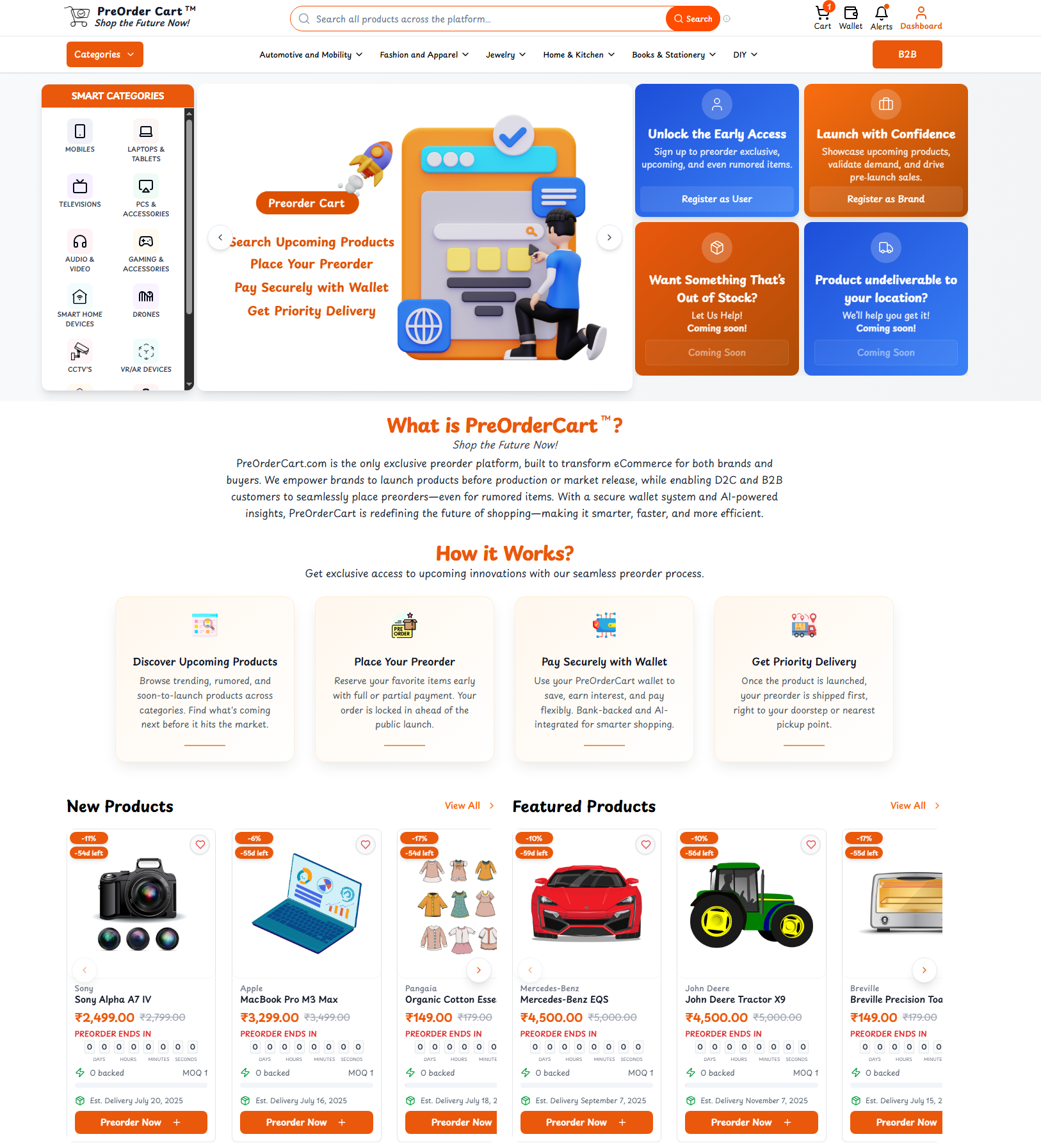 PreorderCart Homepage